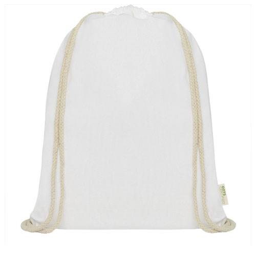 Obrázky: Biely 100 g/m² ruksak z org. bavlny, cert.GOTS, Obrázok 4