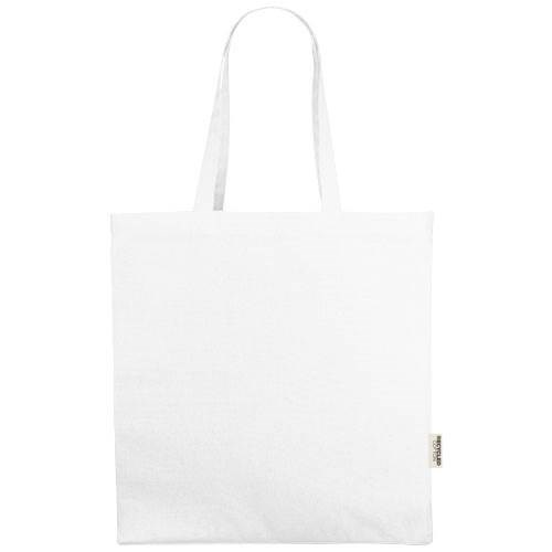 Obrázky: Biela recykl. nákupná taška 220g, dlhé uši, Obrázok 4