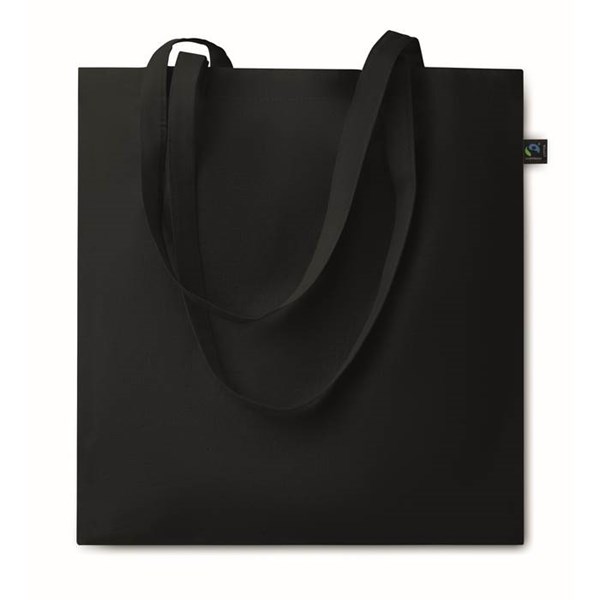 Obrázky: Čierna nákupná taška z fairtrade BA 140g, dlhé uši