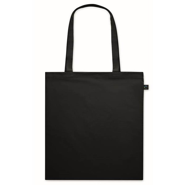 Obrázky: Čierna nákupná taška z fairtrade BA 140g, dlhé uši, Obrázok 2