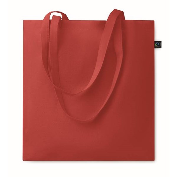 Obrázky: Červená nákupná taška fairtrade BA 140g,dlhšie uši
