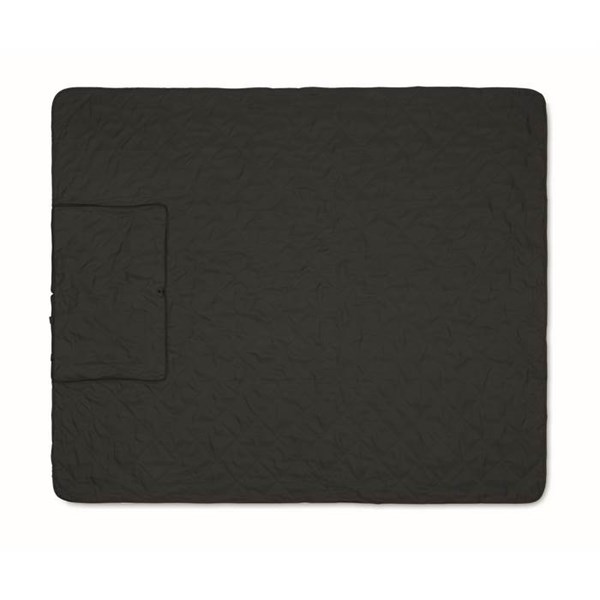 Obrázky: Čierna skladacia  pikniková deka s dlhým uchom, Obrázok 2