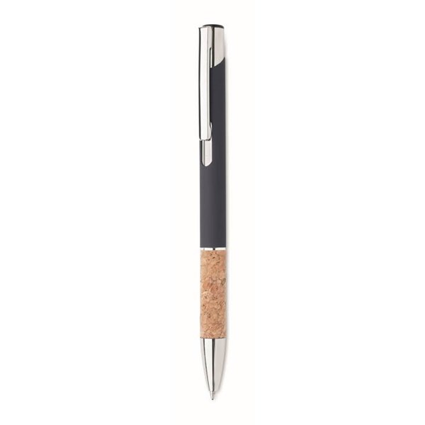 Obrázky: Hliníkové pero s korkovým úchopom, modrá, MN