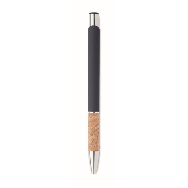 Obrázky: Hliníkové pero s korkovým úchopom, modrá, MN, Obrázok 6