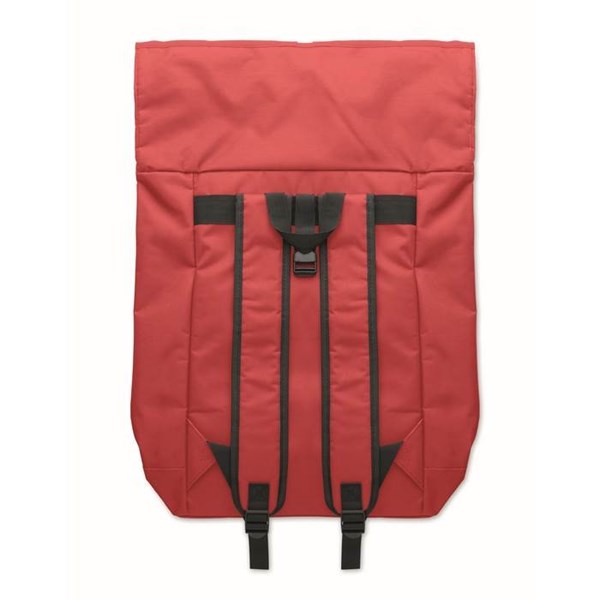 Obrázky: Červený polyest. rolovací ruksak na notebook, Obrázok 8