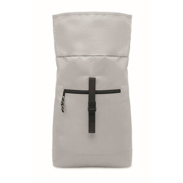 Obrázky: Biely polyest. rolovací ruksak na notebook, Obrázok 4