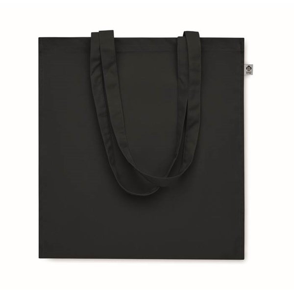 Obrázky: Čierna nákupná taška 220g, bio BA, dl. rukväte, Obrázok 2