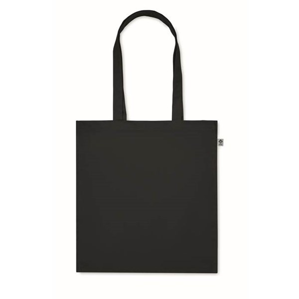 Obrázky: Čierna nákupná taška 220g, bio BA, dl. rukväte, Obrázok 4