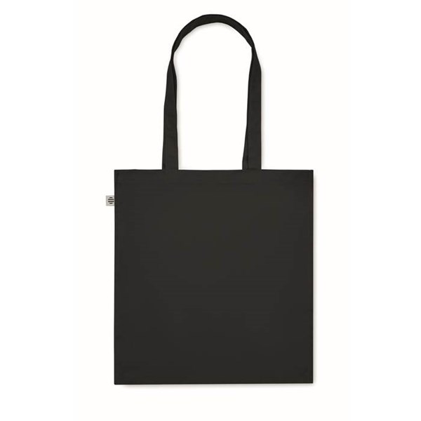 Obrázky: Čierna nákupná taška 220g, bio BA, dl. rukväte, Obrázok 5
