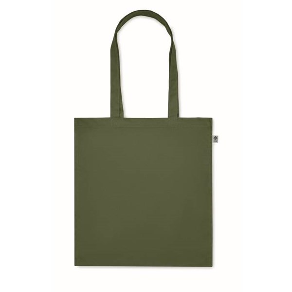 Obrázky: Tm. zelená nákupná taška 220g, bio BA, dl. rukväte, Obrázok 4