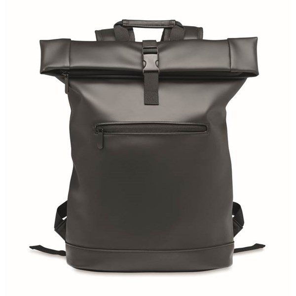 Obrázky: Čierny rolovací ruksak na notebook,polstrov.chrbát