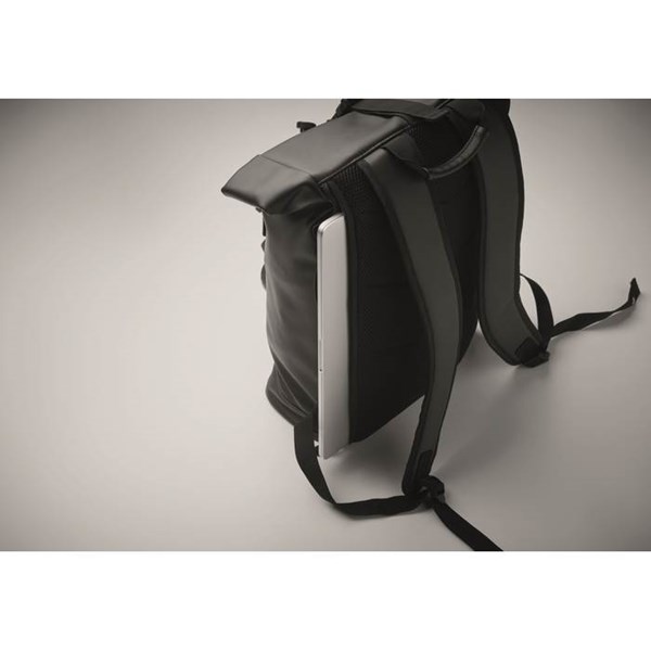 Obrázky: Čierny rolovací ruksak na notebook,polstrov.chrbát, Obrázok 4