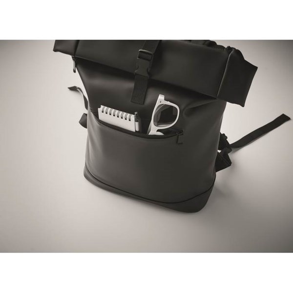 Obrázky: Čierny rolovací ruksak na notebook,polstrov.chrbát, Obrázok 6