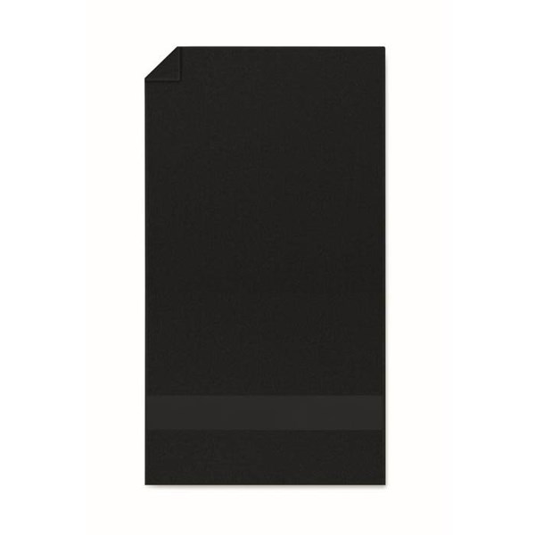 Obrázky: Čierny uterák z bio bavlny 50x30 cm 360g/m2, Obrázok 2
