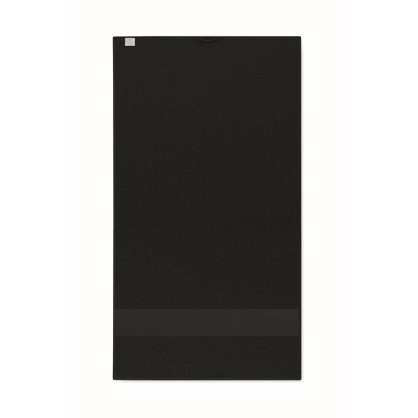Obrázky: Čierny uterák z bio bavlny 50x30 cm 360g/m2, Obrázok 3