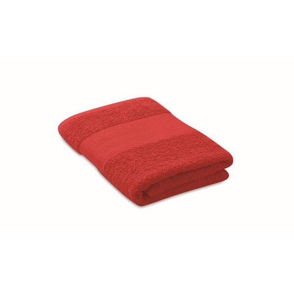 Obrázky: Červený uterák z bio bavlny 50x30 cm 360g/m2