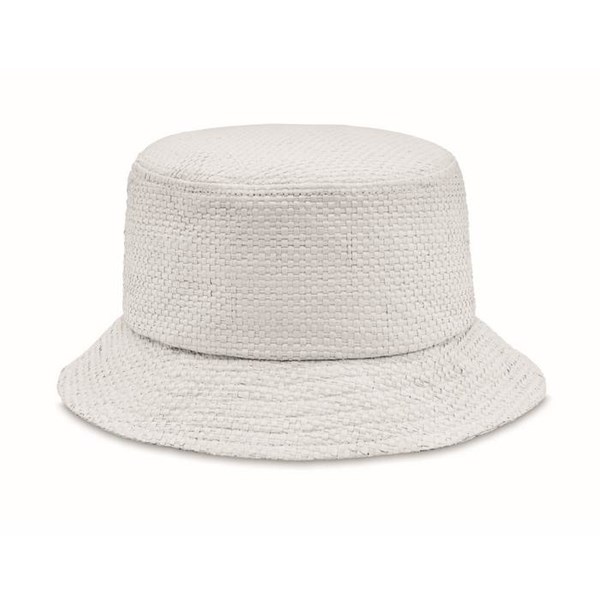Obrázky: Biely papierový slamený klobúčik