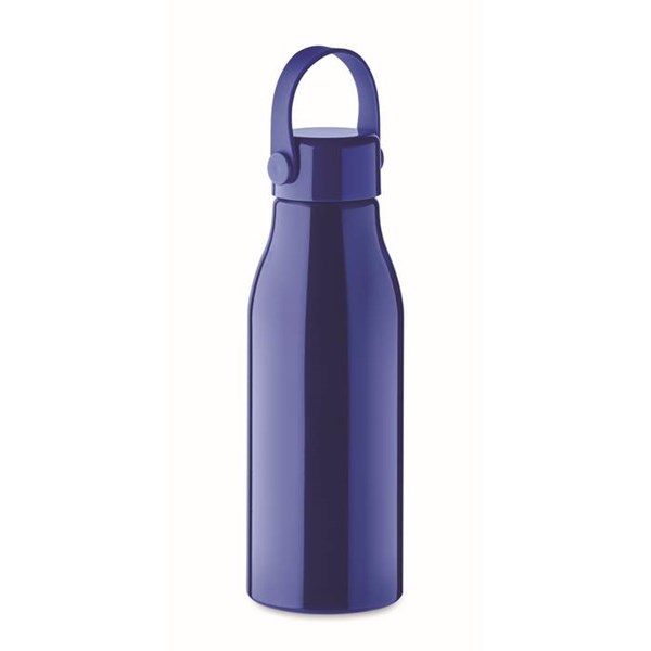 Obrázky: Hliníková fľaša 650 ml modrá,silikón.pútko