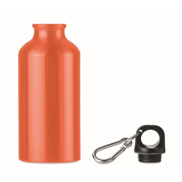 Obrázky: Hliníková fľaša 400 ml, oranžová, Obrázok 2