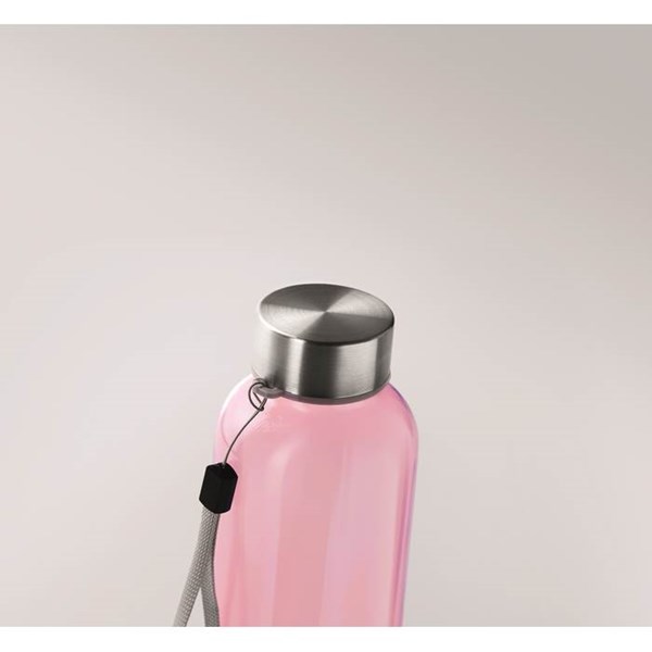 Obrázky: Fľaša z PET recyklátu 500 ml, transparentná ružová, Obrázok 4