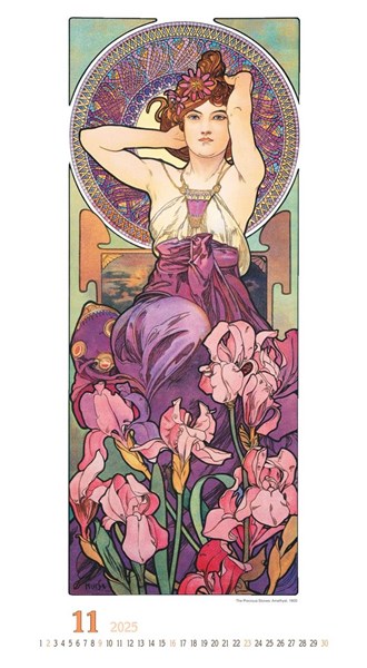 Obrázky: ALFONS MUCHA, nástenný kalendár 330x600 mm, Obrázok 12