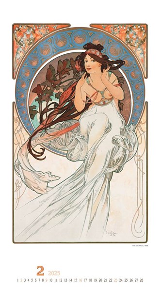 Obrázky: ALFONS MUCHA, nástenný kalendár 330x600 mm, Obrázok 3