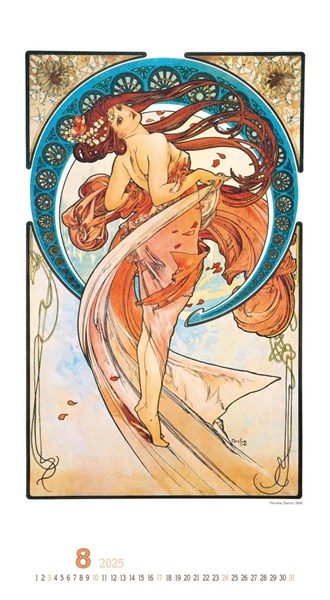 Obrázky: ALFONS MUCHA, nástenný kalendár 330x600 mm, Obrázok 9