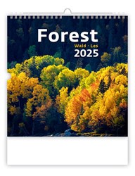Obrázky: FOREST, nástenný kalendár 300x300 mm, väzba na špirále