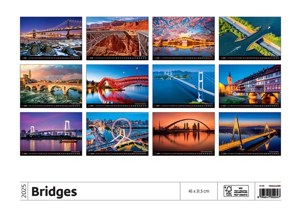 Obrázky: BRIDGES, nástenný kalendár 450x315 mm, Obrázok 15