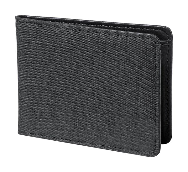 Obrázky: Čierna polyesterová peňaženka s RFID ochranou