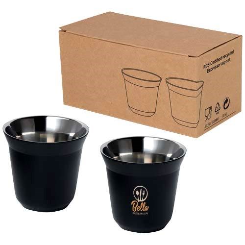 Obrázky: Duo sada 80ml espresso šálok, RCS nerez, čierna, Obrázok 7