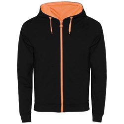 Obrázky: Mikina Fuji 280 na zips ,kapucňa čierno/oranž XXL