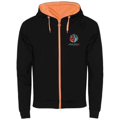 Obrázky: Mikina Fuji 280 na zips ,kapucňa čierno/oranž XXL, Obrázok 6