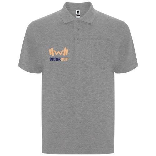 Obrázky: Unisex polo Centauro Premium 190 šedý mel. XL, Obrázok 7