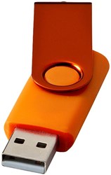 Obrázky: Twister metal oranžový USB flash disk, 64 GB