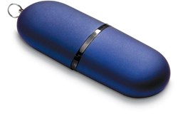 Obrázky: Infocap modrý oválny USB flash disk, pútko 64GB
