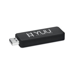 Obrázky: Čierny USB flash disk 64 GB, podsvietené logo
