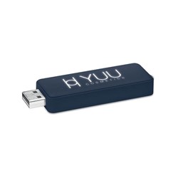 Obrázky: Modrý USB flash disk 64 GB, podsvietené logo