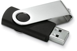 Obrázky: Twister Techmate čierno-strieborný USB disk 64GB