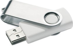 Obrázky: Twister Techmate bielo-strieborný USB disk 64GB