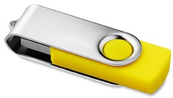 Obrázky: Twister Techmate žlto-strieborný USB disk 64GB