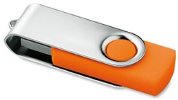 Obrázky: Twister Techmate oranžovo-strieborný USB disk 64GB