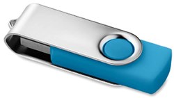 Obrázky: Twister Techmate tyrkys.-strieborný USB disk 64GB