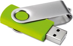 Obrázky: Twister Techmate zeleno-strieborný USB disk 64GB
