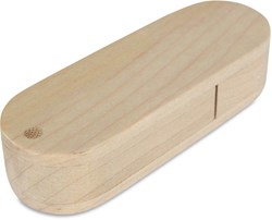 Obrázky: Oválny Woody USB disk 64GB, svetlé drevo