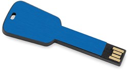 Obrázky: Keyflash hliník.flash disk,tvar kľúča 64 GB, modrá