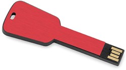 Obrázky: Keyflash hliník.flash disk,tvar kľúča 64GB,červená