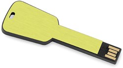 Obrázky: Keyflash hliník.flash disk,tvar kľúča 64GB,sv.zel.