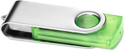 Obrázky: Twister Transtech zeleno-strieborný USB disk 64GB