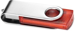 Obrázky: Twister Transtech červeno-strieborný USB disk 64GB